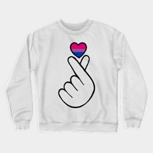 heart fingers - bisexual Crewneck Sweatshirt